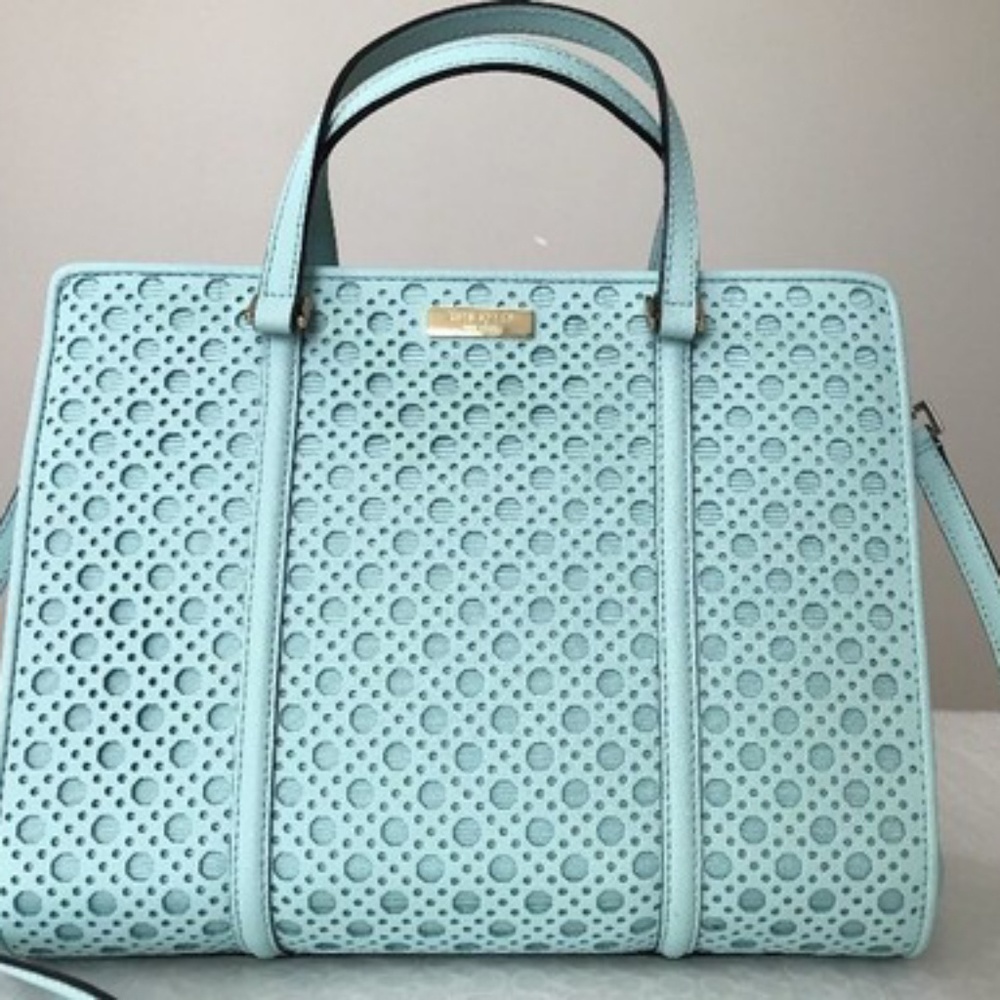Kate Spade Newbury lane caning Graceblue purse NEW